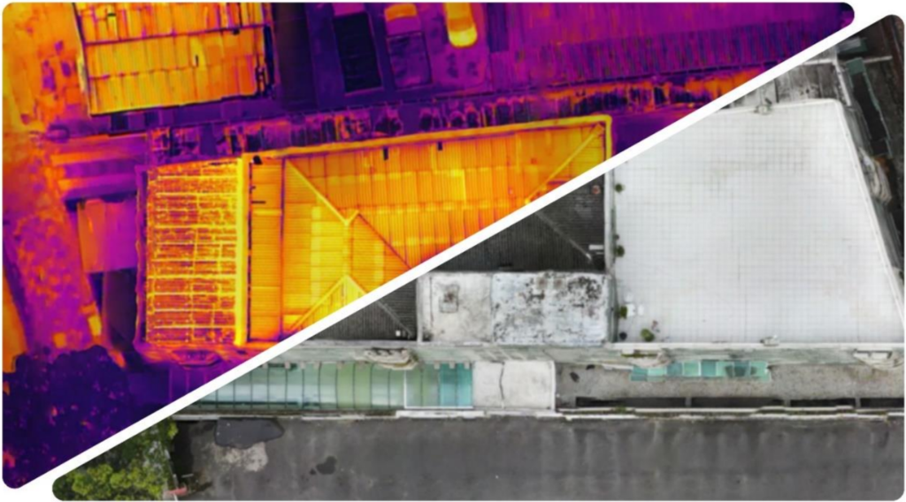 Comparativo termograma IR - Imagem RGB