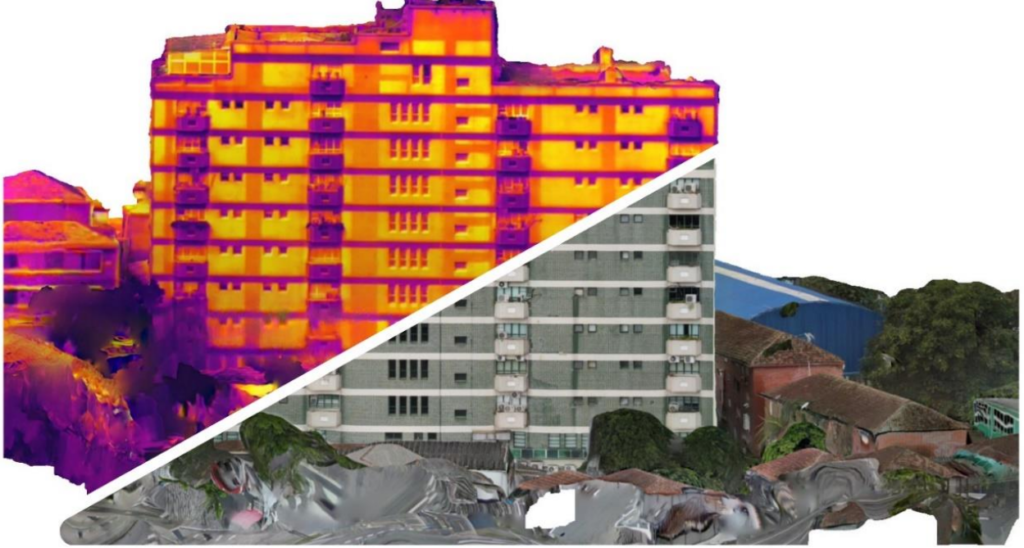 Comparativo mosaico IR - RGB